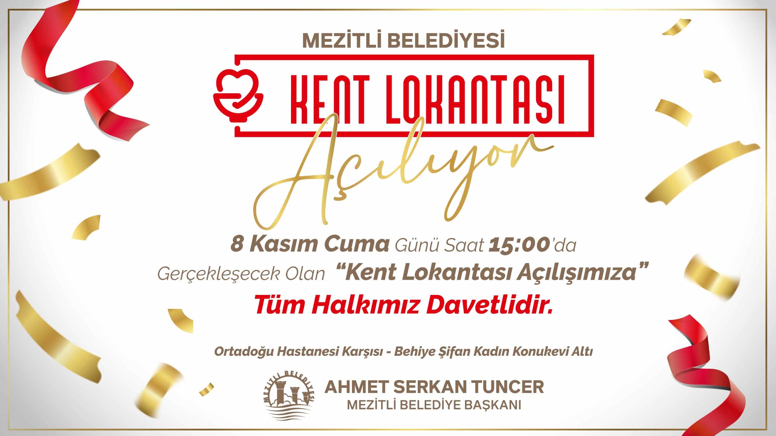 KENT LOKANTASI 8 KASIM’DA AÇILIYOR!