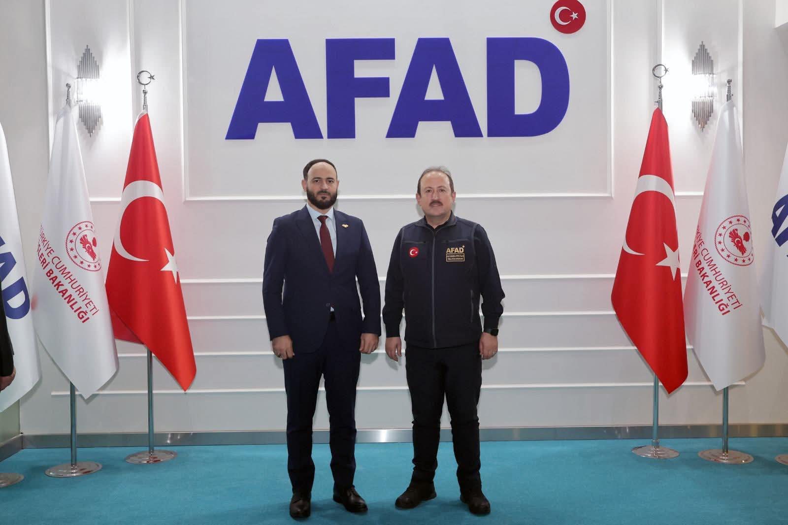 AFAD BAŞKANI VALİ PEHLİVAN’I, HALEP VALİSİ ZİYARET ETTİ
