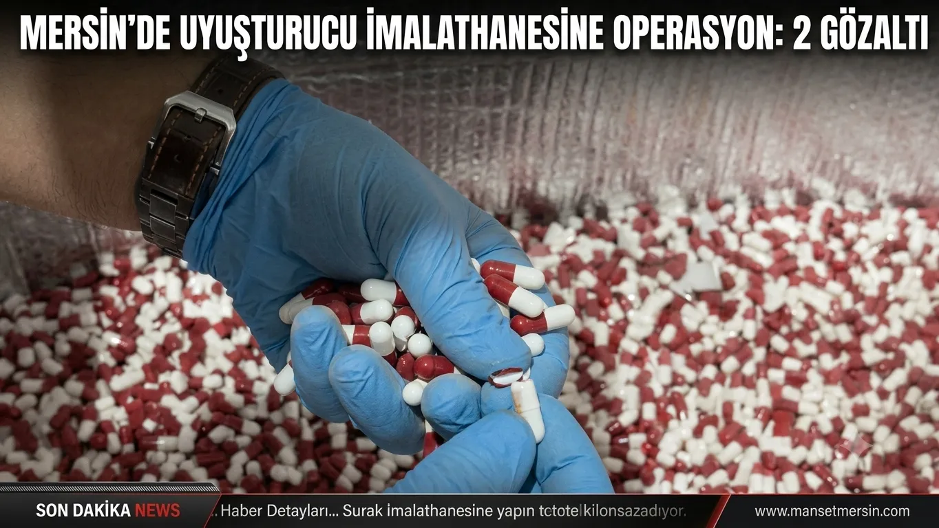 MERSİN’DE UYUŞTURUCU İMALATHANESİNE OPERASYON: 2 GÖZALTI